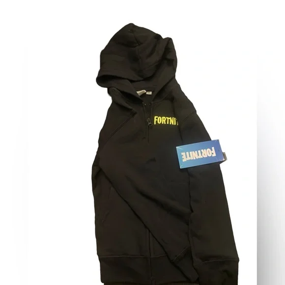 NWT boys M (8) Fortnite zip up hoodie by Epic Games with supply drop on back - Picture 4 of 4